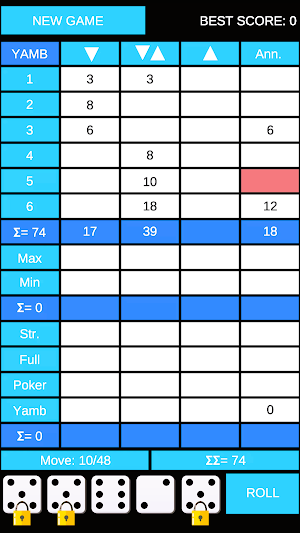 Yatzy Yatch Dice Game Offline Screenshot 2