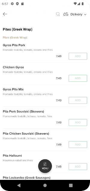 El Greco Food Screenshot 1