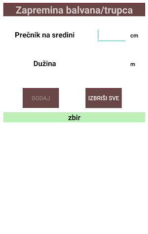 Kubičnica za izračunavanje volumena trupca/balvana Screenshot 0