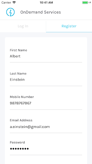 OnDemand Services App Screenshot 2
