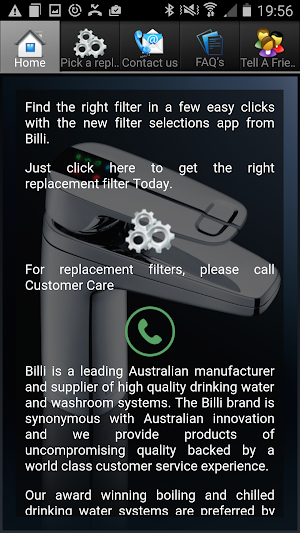 Billi Water Filter Selector Screenshot 2