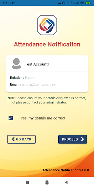 TA Notification Screenshot 2