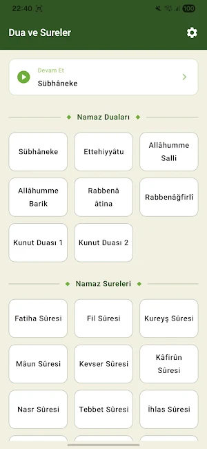 Namaz Sure ve Duaları Sesli Screenshot 0