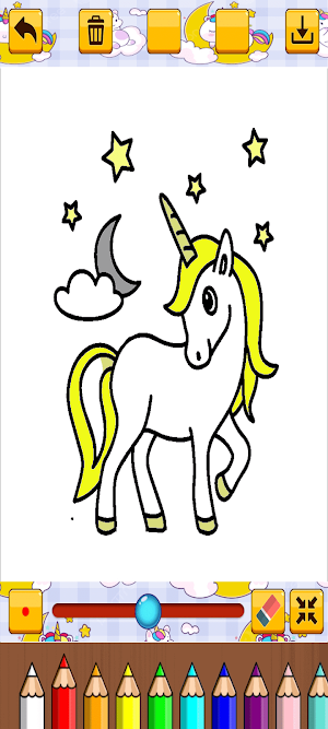 Cute Unicorn Coloring Screenshot 3