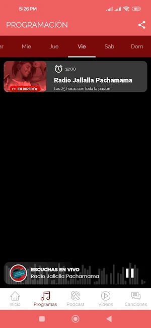 Radio Jallalla Pachamama Screenshot 2