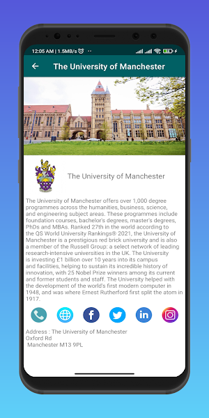 UK Ranking University Info Screenshot 1