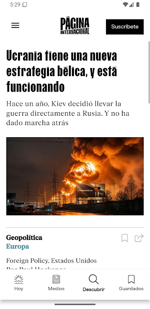 Página Internacional Screenshot 1