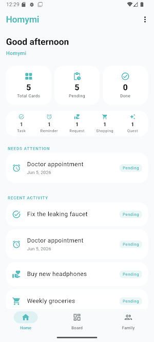 Homymi: Family Board Screenshot 0