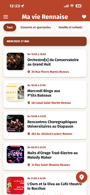 Ma vie Rennaise - Agenda Screenshot 1