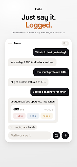 Calvi: AI Calorie Tracker Screenshot 1