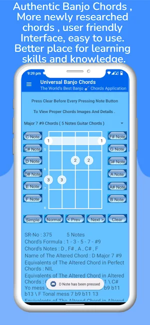 Universal Banjo Chords Screenshot 3