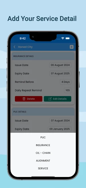 PUC Reminder -Vehical Reminder Screenshot 1