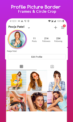 Profile Picture Border : Frames & Circle Crop Screenshot 2