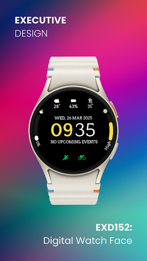 EXD152: Digital Watch Face Screenshot 3