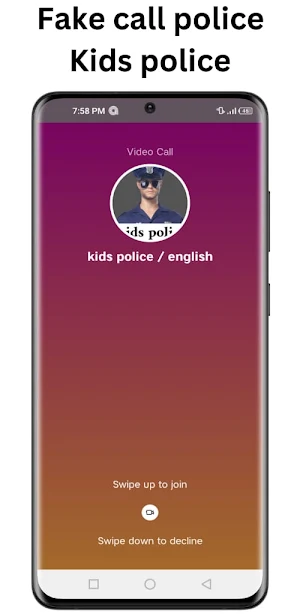 Fake call police : kids police Screenshot 3