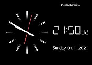 Analog & Digital Clock Screensaver Screenshot 2