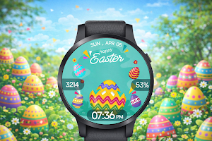 Easter Holiday Watch Face OS Screenshot 0