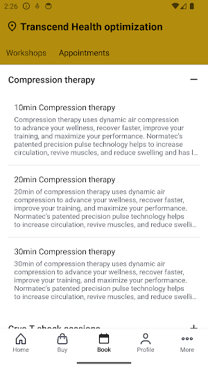 Transcend Health Optimisation Screenshot 1