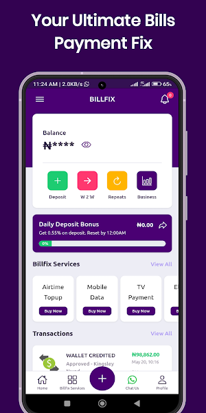 Billfix - VTU & Bill Payment Screenshot 1