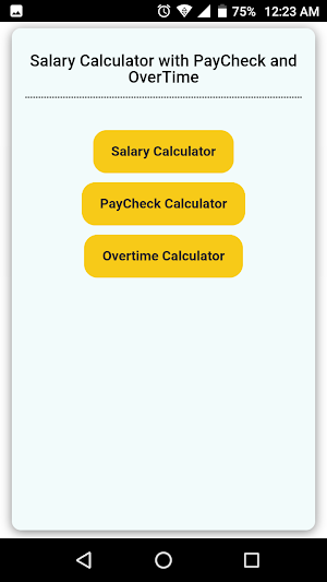 Salary, PayCheck & OverTime Calculator Screenshot 0