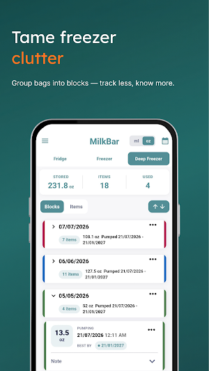 MilkBar: Breast Milk Tracker Screenshot 2
