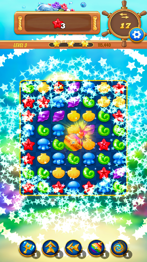 Hunter Jewel - Match 3 Ocean Screenshot 1
