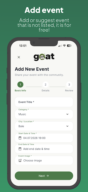 Goat Events Screenshot 3