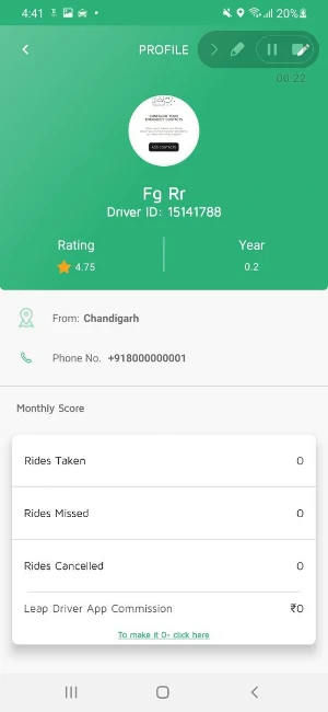 Leap Driver App Screenshot 2