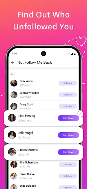 Followers - Unfollowers report Screenshot 1