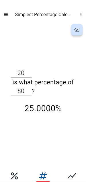 Simplest Percentage Calculator Screenshot 1