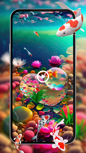 Koi Fish Aquarium Walls Live Screenshot 1
