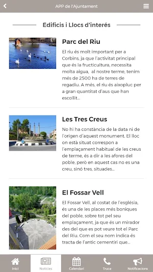 Ajuntament de Corbins Screenshot 2