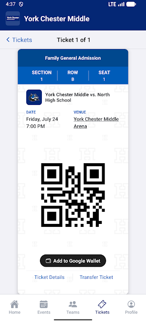 York Chester Middle Athletics Screenshot 2