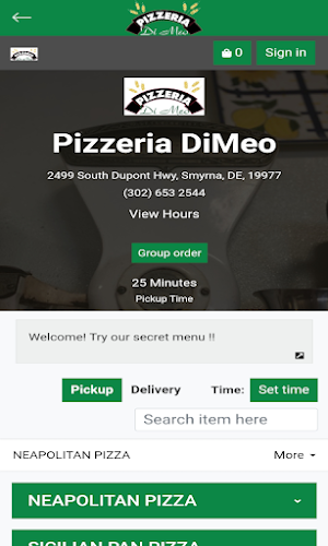 Pizzeria DiMeo Screenshot 3