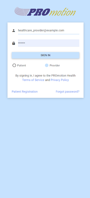 PROmotion Health App Screenshot 0