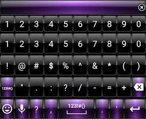 Keyboard Theme Dusk Black Purple Screenshot 3