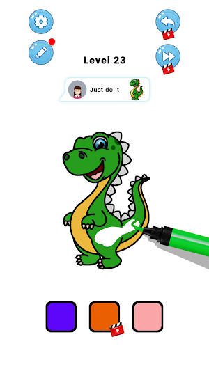 Dino Coloring: Dinosaur Kong Screenshot 1