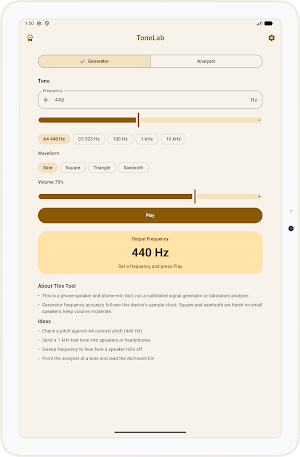 ToneLab: Tone Generator Screenshot 3