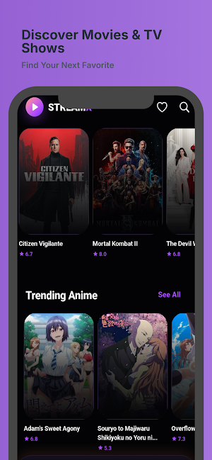 StreamX - Movies & TV shows Screenshot 2