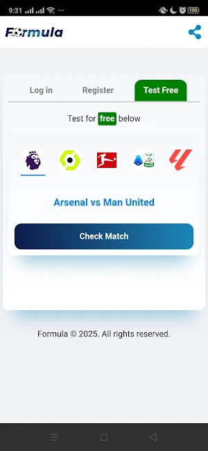 Formula Football Analytics Screenshot 0