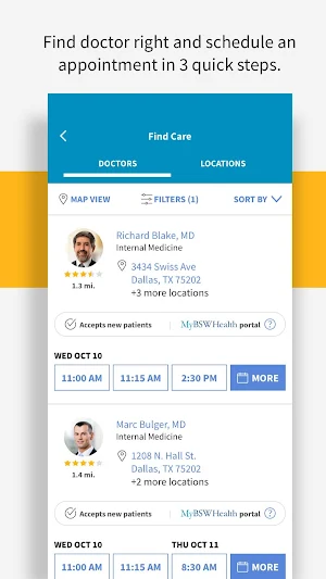 MyBSWHealth Screenshot 2