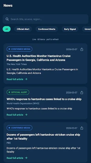 HantaVirus Tracker app Screenshot 3