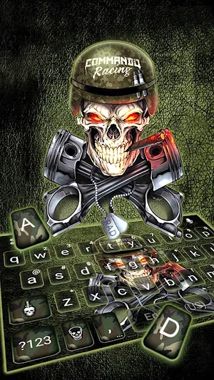 Skull Soldier Keyboard Theme Screenshot 1