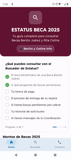 Buscador Estatus BECAS info Screenshot 0