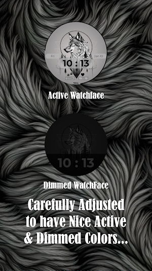 Wolf Spirit Digital Watchface Screenshot 1