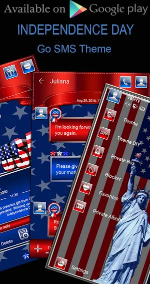Independence Day Go Keyboard t Screenshot 2