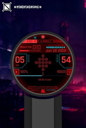 Cyberpunk Neon Watch Face Screenshot 1