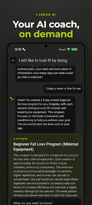Lence: AI Fitness Companion Screenshot 2