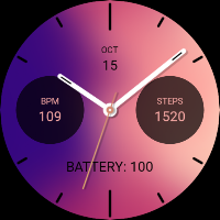 Purple Analog Watch Face