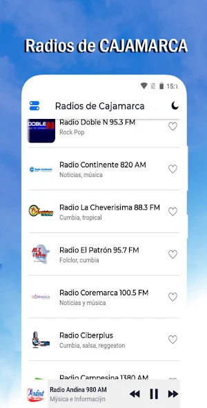 Radios de Cajamarca Screenshot 2